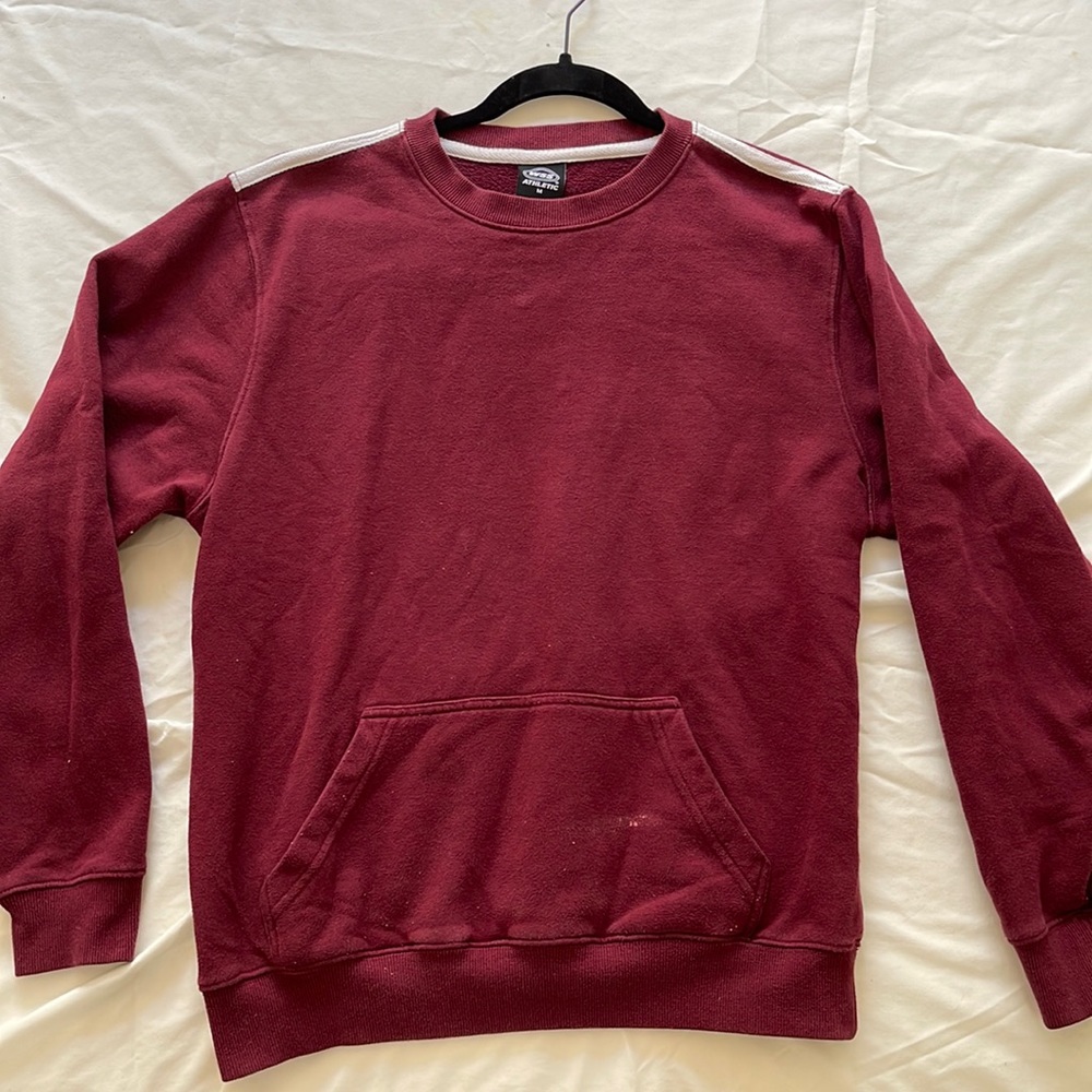 was burgundy crewneck